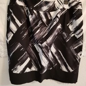 **Price Drop!** Black, Cream & Purple A-line Skirt